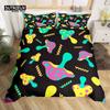 Cartoon Mushrooms Duvet Cover Kawaii Fungus Bedding Set Wild Mushroom Stuff Comforter Cover Twin King for Boys Girls Room Decor