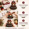 Crochet Christmas Tree Ornament DIY Set with Yarn Beads Hook Stuffing - Handmade 3D Reindeer Holiday Decor for Table Mantel Shelf Festive Xmas