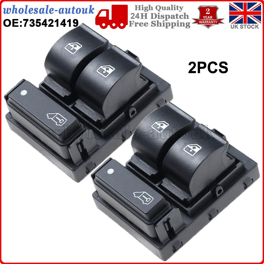 2X Electric Window Switch Driver Side For Peugeot Boxer Citroen Relay Fiat Doblo