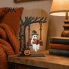 Classroom Decorative Crafts Halloween Desktop Swing Decor, Spooky Home Reading Ghost on A Figurine Stylish Tabletop Ornaments for Living Room Kitchen