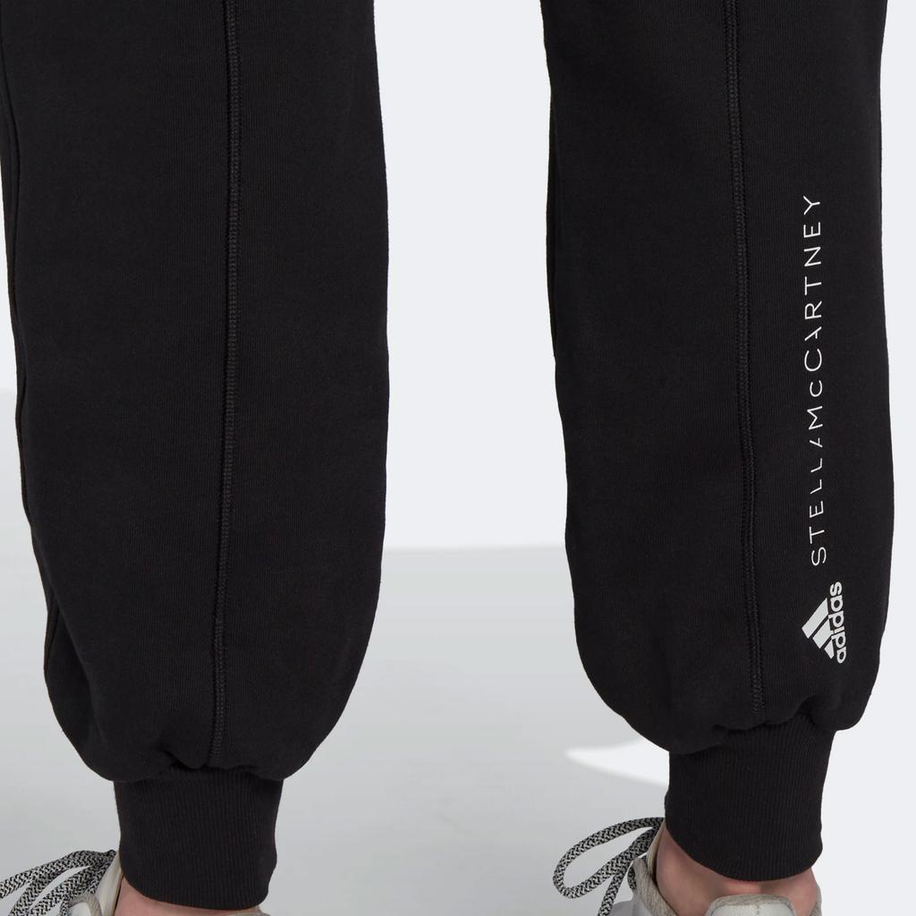 Adidas X Stella McCartney Solid Color Casual Cuffed Sweatpants Women Bottoms Black HC1431