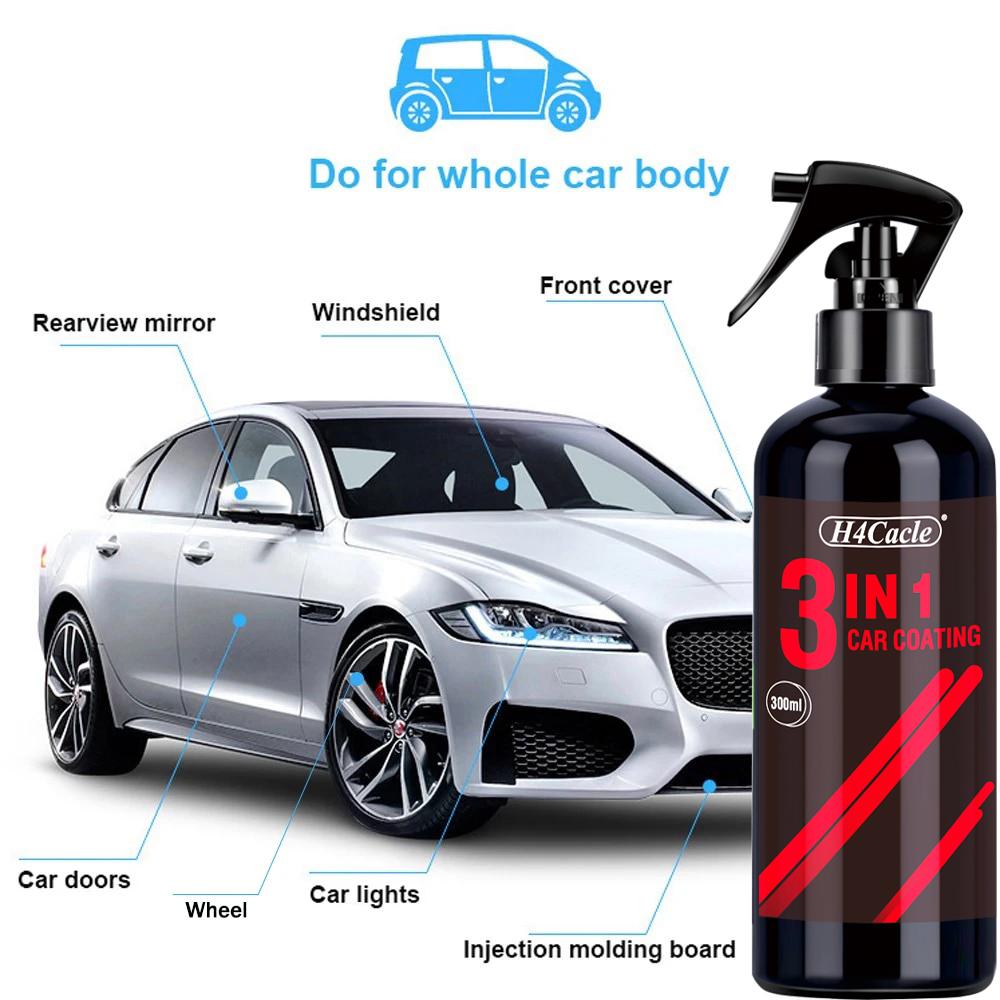3 In 1 High Protection Quick Ceramic Coating Nano Spray Car Coating Wax Polishing Spray Plastic Refresh Fast Fine Scratch Repair