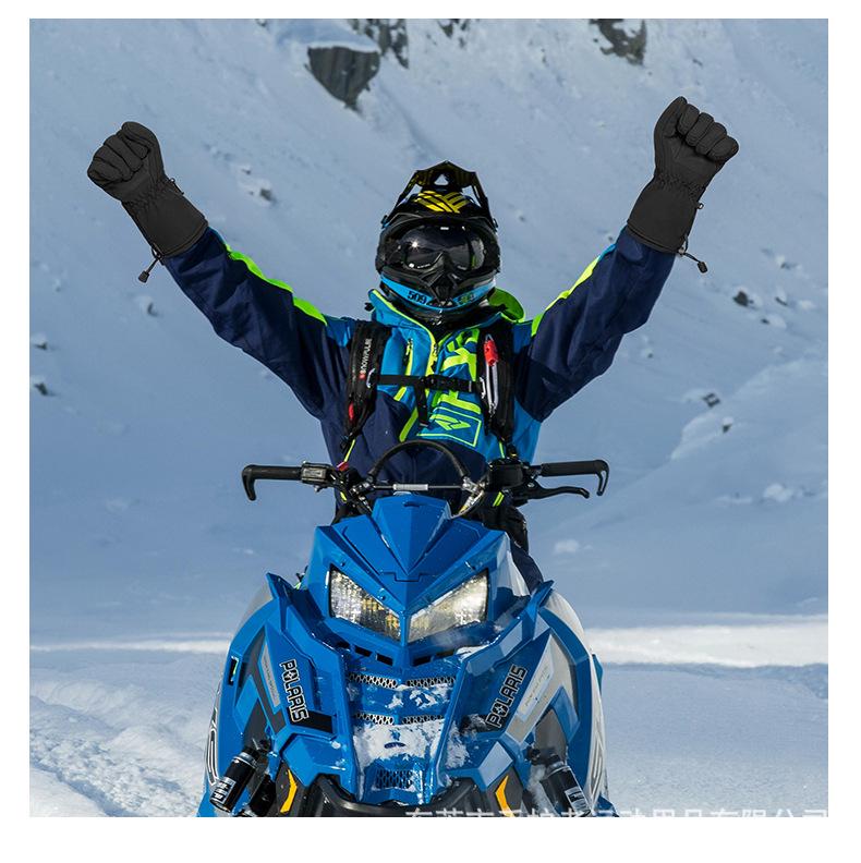 Electric Heated Gloves for Outdoor Cycling & Skiing: Windproof, Touchscreen-Compatible, Cold-Proof, Three-Level Warmth