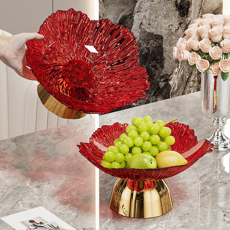 1PC Convenient Tea Break Occasions Lightweight Reusable Petal Shaped Family Plastic Daily Storage Fruit Plate Elegant Detachable