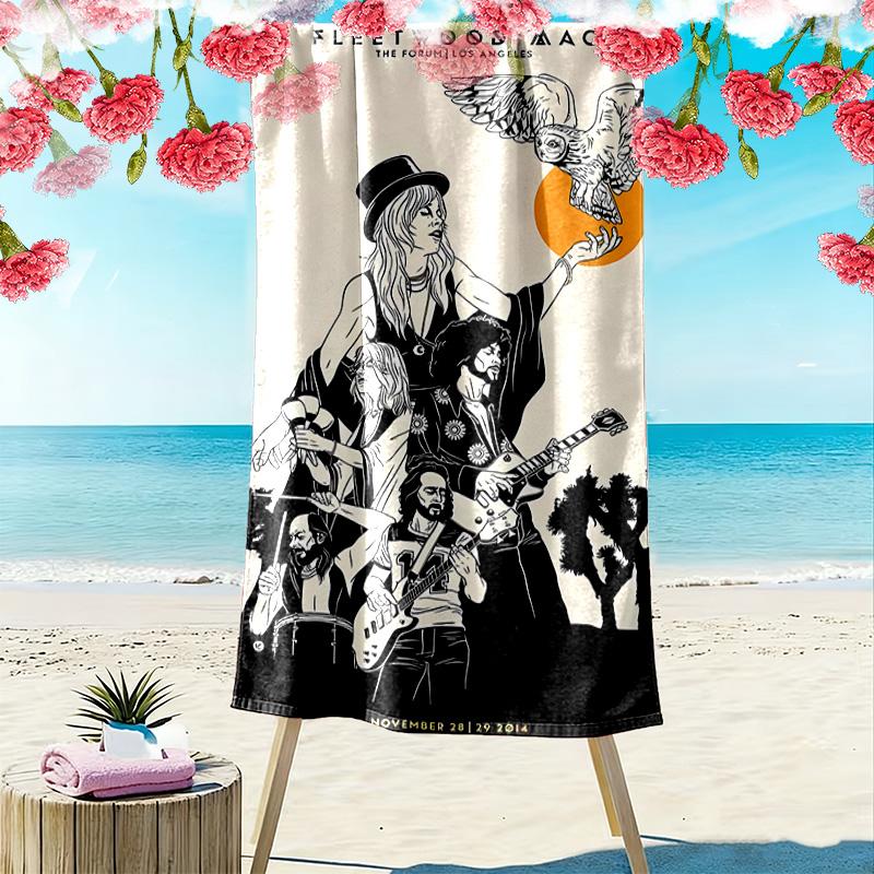 Fleetwood Mac 2D Flat Print Beach Towel, Large Soft Quick Dry Towel for Beach Camping SwimmingDSTJ0925274