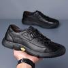 Spring Men's Shoes First Layer Cowhide Bag Head Daily Outdoor Leisure Leather Shoes Men's Lace-up Handmade Hiking Shoes Versatile