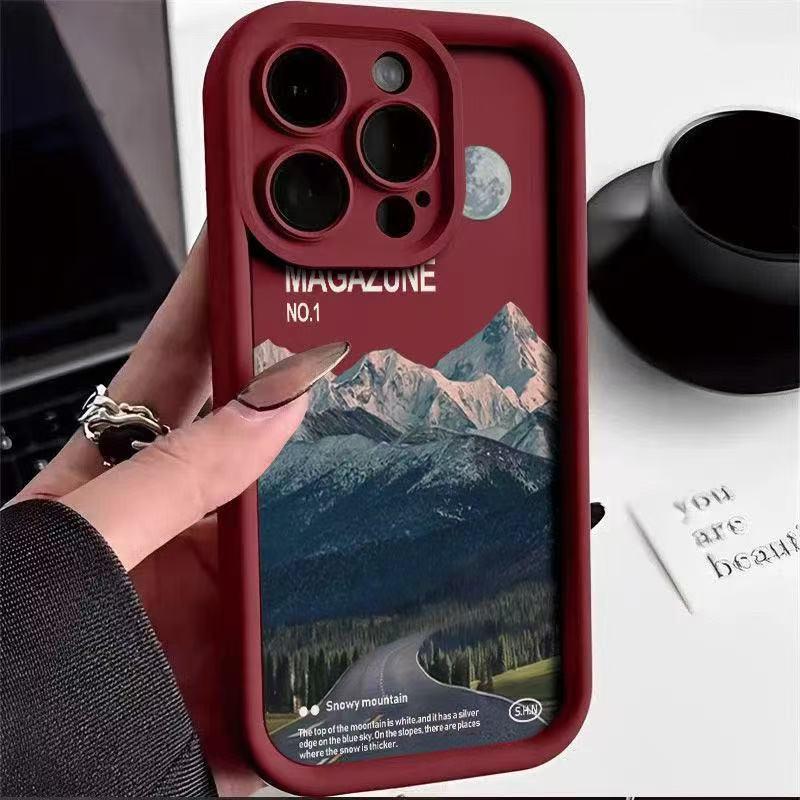 Scenic Snow Mountain Road iPhone Case for 13/14/15Pro/16ProMax/17