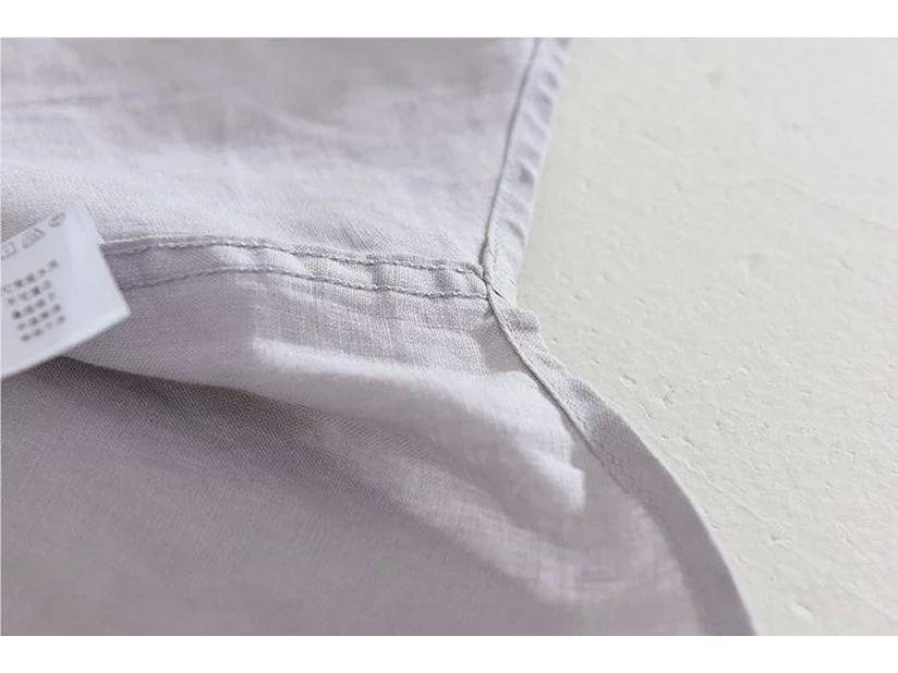 Camicia da Uomo Casual Bianca a Maniche Lunghe Traspirante in Lino - Vestibilità Slim, Leggera, Resistente ai Raggi UV