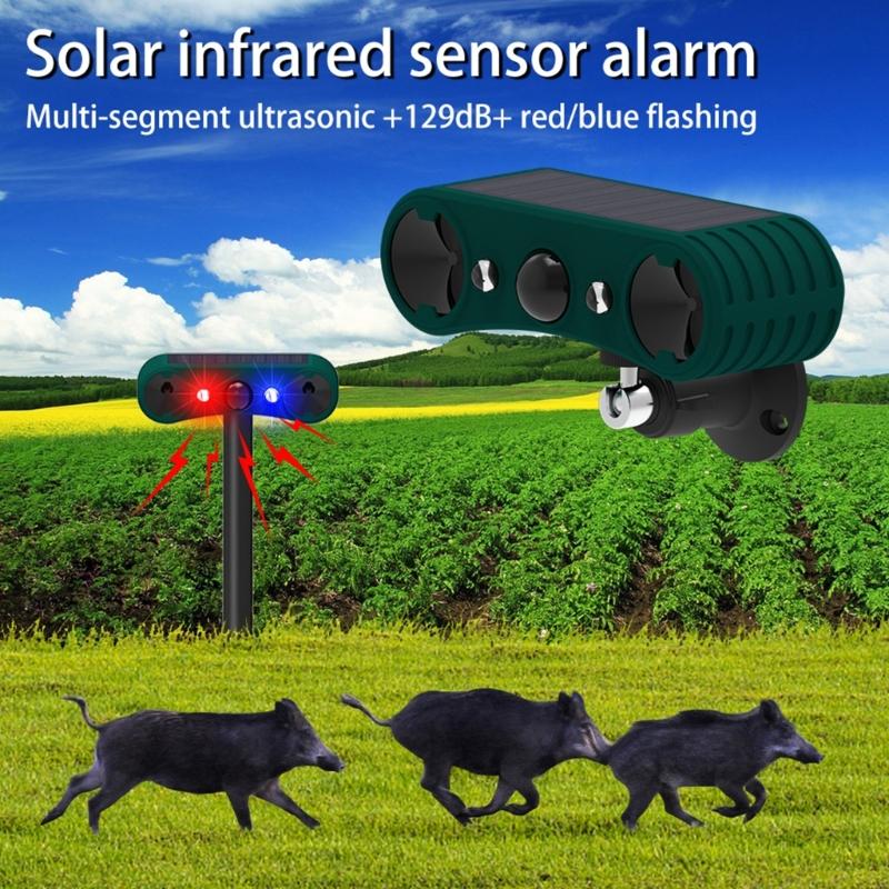 Multifunctional Animal Repeller Plastic Solar Motion Alarm Animal Driver Solar Alarm Solar Animal Repeller ABS Texture