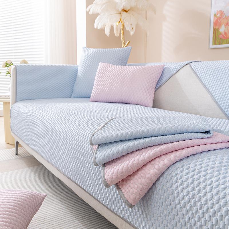 Summer Ice Silk Sofa Cushion Non-Slip Cover Cover Simple Cover Cloth Technology Cool Feeling Seat Cushion for Summer Sofa Cover