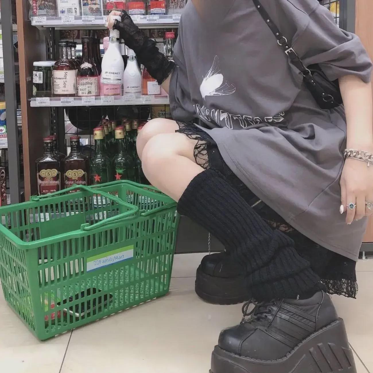 

Модные японские и корейские белые вязаные носки из телячьей шерсти, теплые накидки на ноги для женщин 2000 года