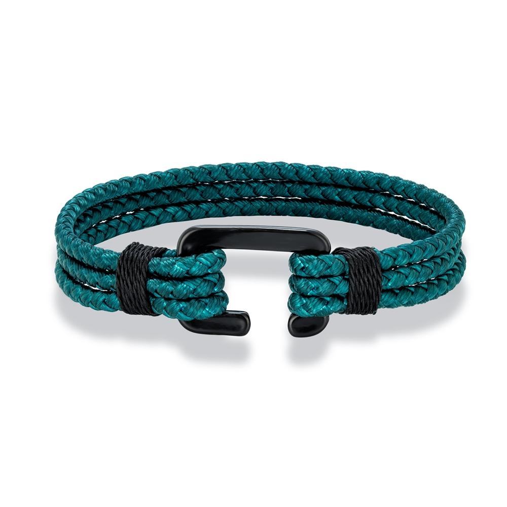 C Clasp Bracelets Men Multilayer Keel Waterproof Rope Bracelet Women Black Stainless Steel Easy Sport Hook