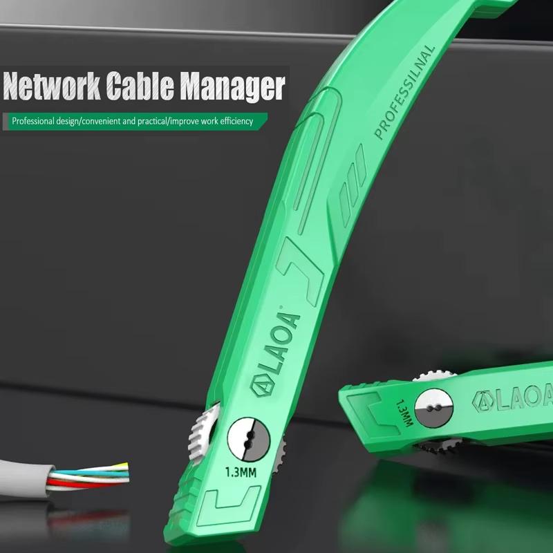 1pc LAOA Professional Network Cable Organizer 1.3mm Cable Untwist Tool For Category 5/6 Crystal Cables Multifunctional Hand Tool