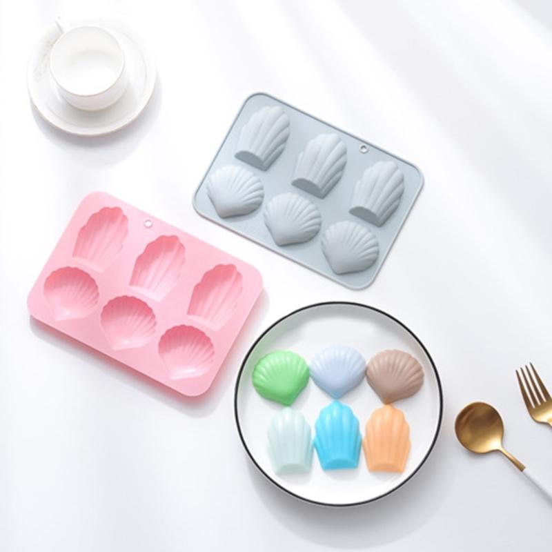 6Cavity Madeleine Silicone Mold Chocolate Mold Mousses Cake Bakings Tool