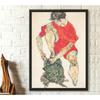 Egon Schiele Słynna Wystawa Obraz na Płótnie Portret Ciała Ludzkiego Plakaty Wydruki Sztuka na Ścianę Obrazy Nordyckie do Pokoju Wystrój Domu