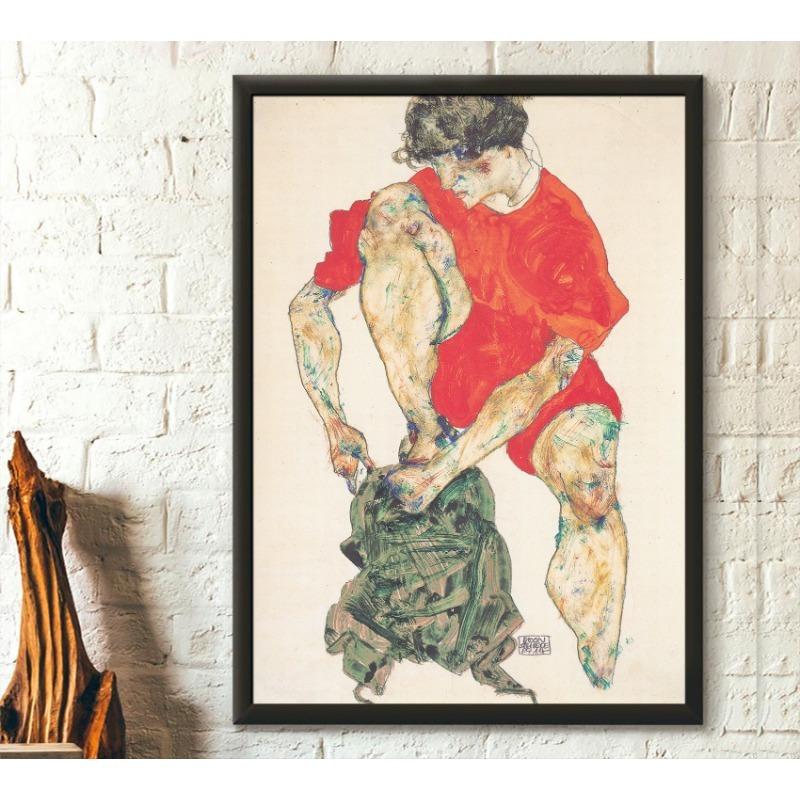 Egon Schiele Słynna Wystawa Obraz na Płótnie Portret Ciała Ludzkiego Plakaty Wydruki Sztuka na Ścianę Obrazy Nordyckie do Pokoju Wystrój Domu