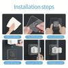 Mop Holder Storage Rack Bathroom Suction Hanging Pipe Traceless Mop Clip Broom Hanger Wall-Mounted Waterproof Rack White Amagi
