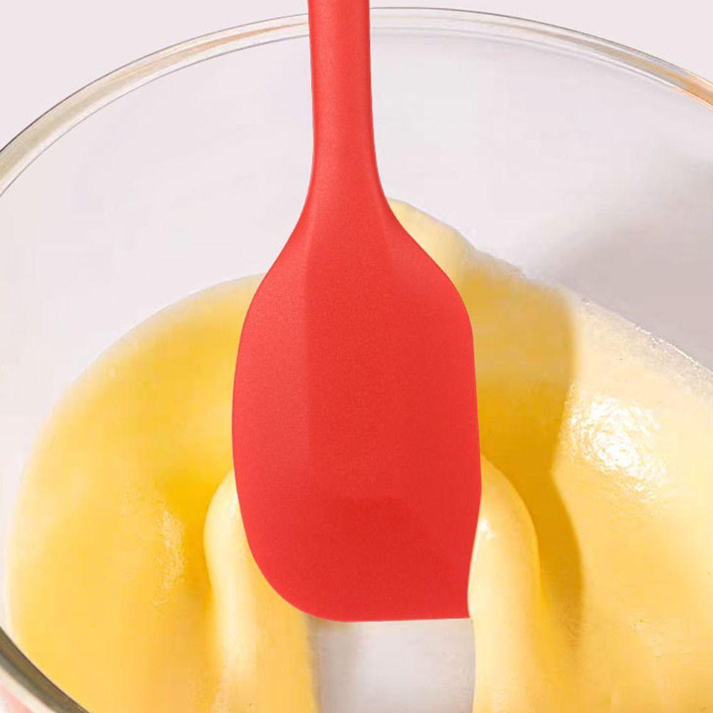 4pcs Food Grade Silicone Baking Cream Scraper Non Stick Butter Mixer Batter Scraper  Bakery