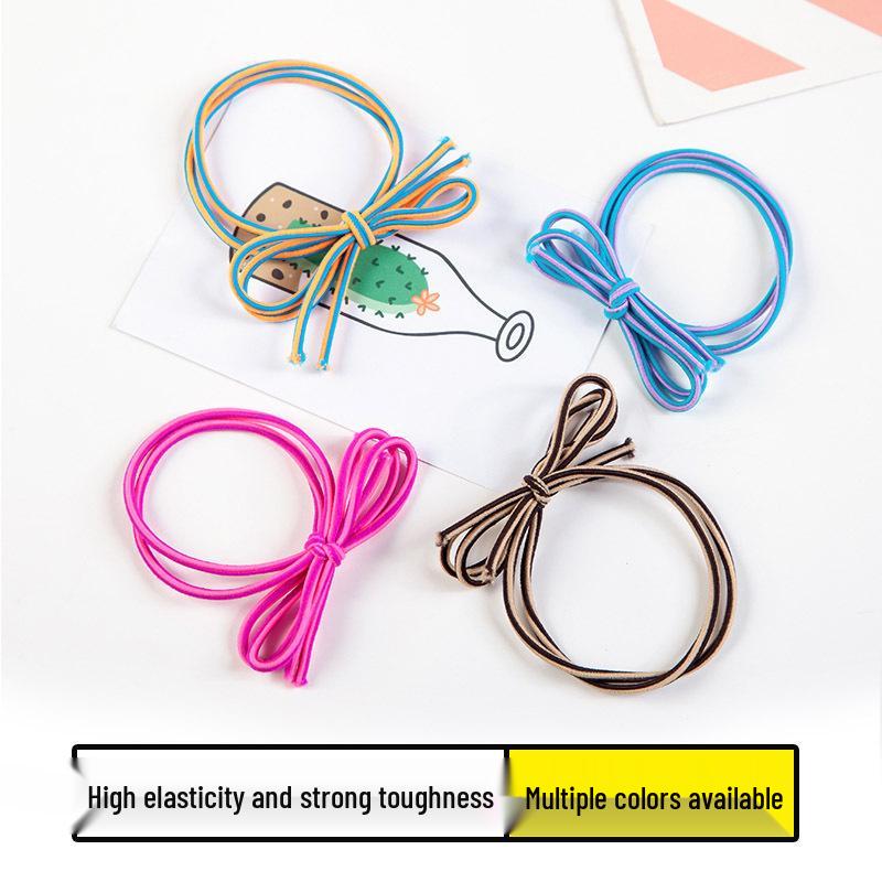 Colorful Bow Knot Rubber Bands Hair Ties - Assorted Colors