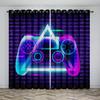 Dreamy Game Gamepad Controller Switch Window Curtains Blinds For Living Room Kid's Bedroom Bathroom Kicthen Door Home Decor2Pcs