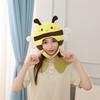 Pălărie de Spectacol Galbenă Tip Scurt cu Expresie Drăguță Pălărie Amuzantă 3D de Albină Articole de Acoperit Cap de Pluș Animal Accesorii de Costum