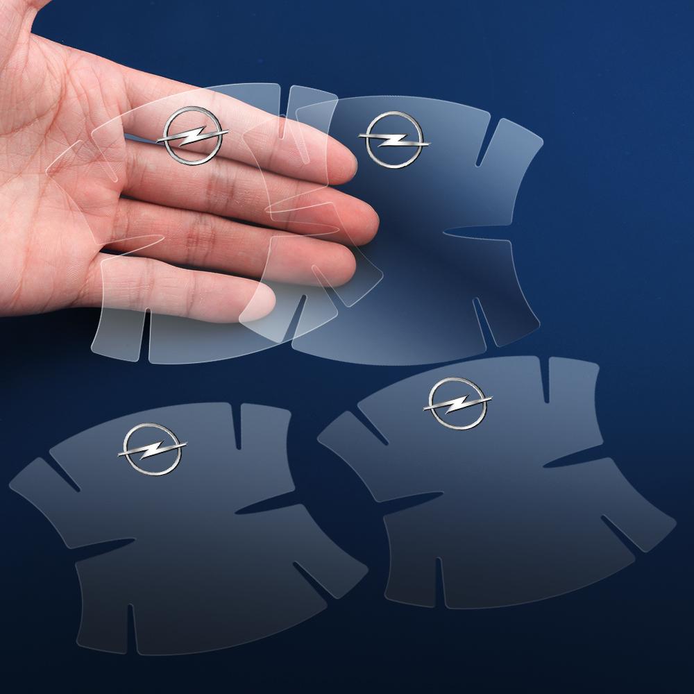 8Pcs Car Door Handle Transparent Protector Sticker Decals For Opel OPC Astra Insignia Corsa Mokka Vectra G H J K F D Accessories