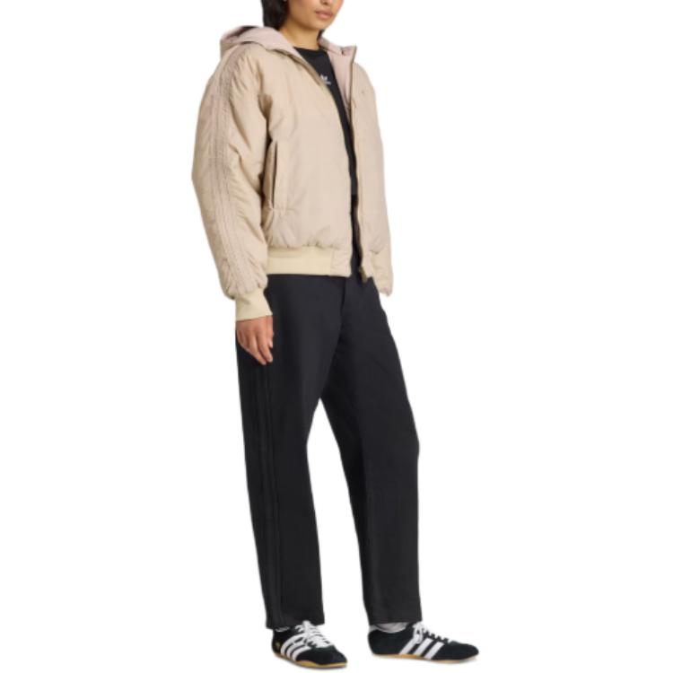 Adidas Originals Bomber Reversible Warm Loose Hooded Jacket Women Jacket KC8421