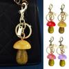 Unique Cartoon Mushroom Charm Keychain Stylish Key Decoration Trendy Bag Ornament for Fashion Enthusiasts and Students