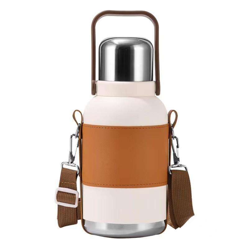 Stainless Steel Insulated Travel Mug With Large Capacity And Handle For Outdoor Use