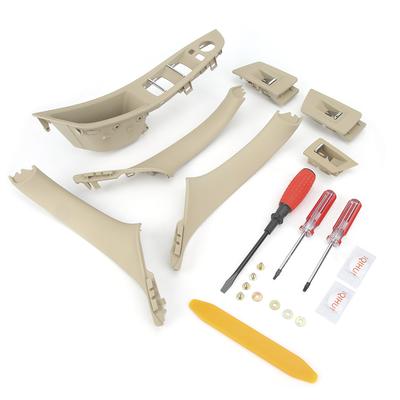 7Pcs Set Door Handle Window Switch Panel 51417225873 Fit for 5 Series 520 523 525 F10 F11 F18Beige