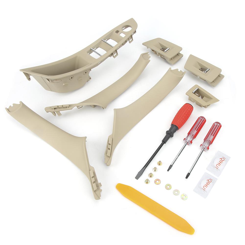 7PcsCelsiusSet Door Handle Window   Panel 51417225873 Fit for 5 Series 520 523 525 F10 F11 F18