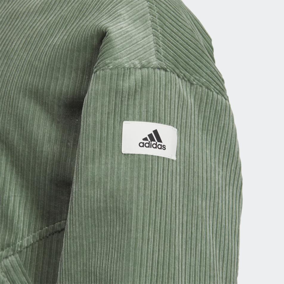 Adidas Sportswear Lounge Jacket With Solid Color Logo Men Outerwear Silver Gray Green IQ1389