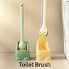 Duck Billed Toilet Brush, Wall Mounted Long Handle Brush, Household Bathroom Soft Bristled Cleaning Set