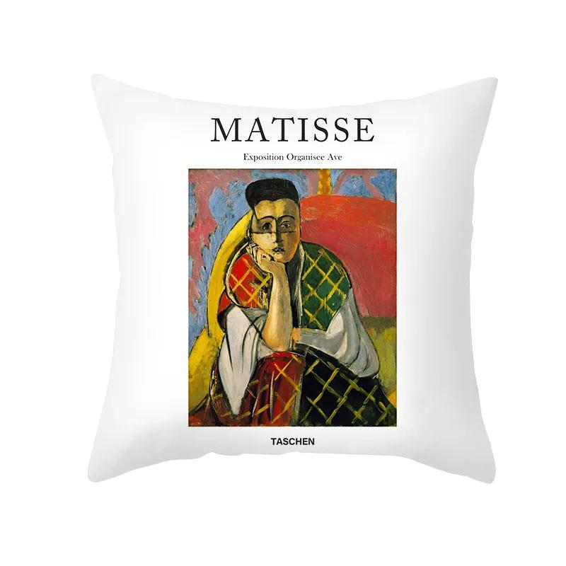 Obliečka na vankúš Portrét Maľba Poťahy na vankúše Slávna Maľba Matisse Dekoračný prehoz S Obývacia izba Domáca dekorácia x