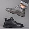 Winter new first-layer cowhide men's cotton shoes genuine leather wool warm men's shoes high-top casual velvet men's leather shoes