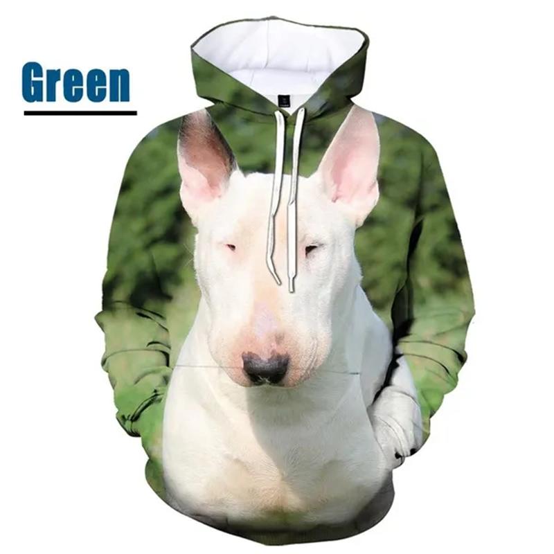 New Fashion Bull Terrier 3D Printed Men And Women Hoodies Clothing Casual Dog Bull Terrier Long Sleeve Streetwear Tops Hooded