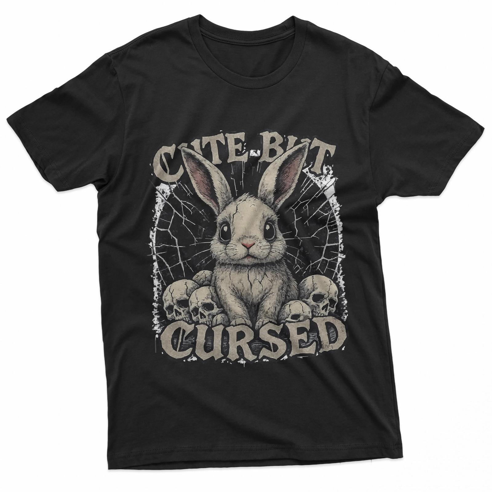 Cursed Bunny With Skulls Horror T-Shirt L