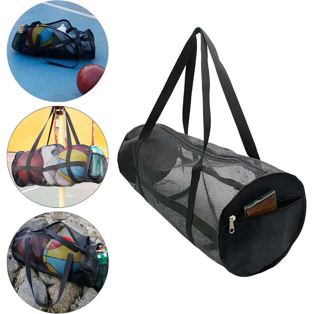70x28x28cm Dive Bag Mesh Snorkel Gear Bag Portable Foldable Large Duffle for Holding Basketball Volleyball Soccer Laundry Gym