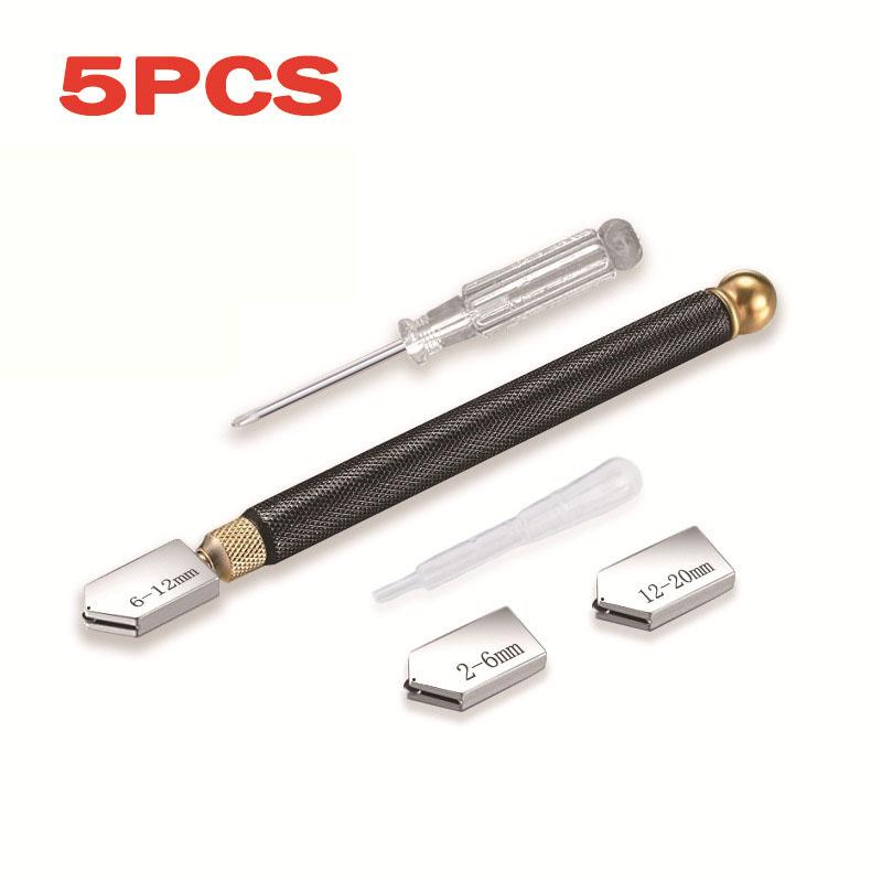 

Набор из 5 стеклянных ножей, многофункциональный ролик для мраморной плитки с масляным впрыском, ручной стеклянный нож, специальные инструменты для плитки своими руками