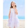 Montagut Kids' 2026 Summer Girls' Spliced Mesh A-line Dress