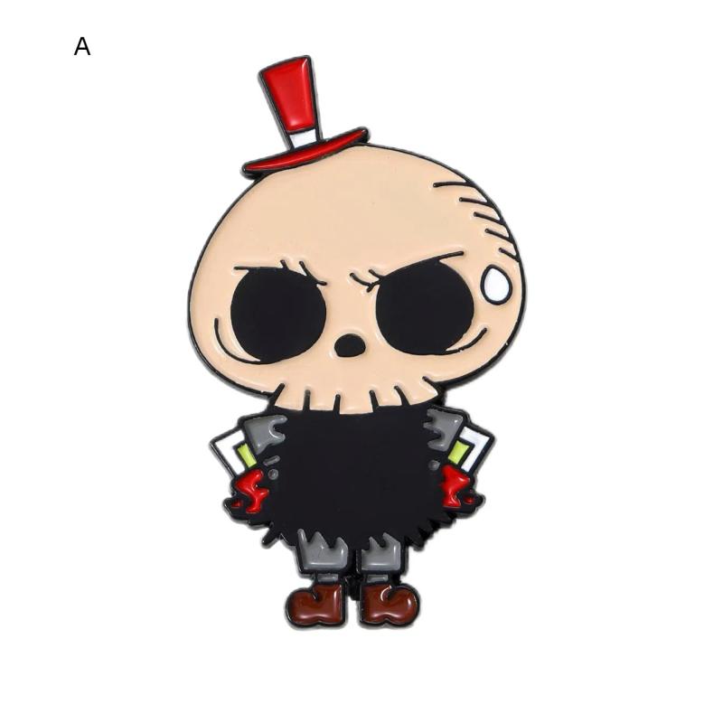 Anime Cute Enamel Labubu Brooch Cartoon Metal Studen Badge Pins Jewelry Brooches Men Women Backpack Jewelry Accessories