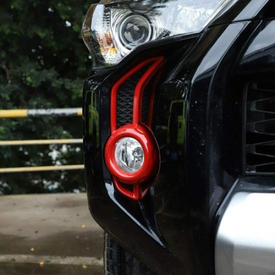 Car Front Fog Light Lamp Frame Cover Trim Bezels For 4Runner SR5/TRD Pro 2010+