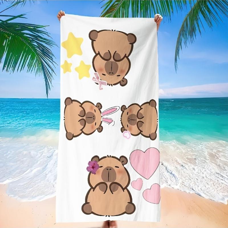 

1pc Capibala Bohemian Suitable for Beach Towel Quick-Dry Non-Stick Sand Resistant,Pure Suitable for Bathing,cleaning Cloth with W30*H60(CM)
