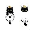 Cat Pendulum Wall Clock Hanging Ornament Sturdy Non Ticking Quiet Movement Arabic Numerals for