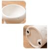 Ceramics Cat Bowl With Cheese Design Cat Food Bowl Water Plate Snack Dish Large Caliber Anti-Tip With Stand For Neck Protection