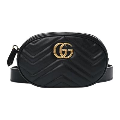 Saszetka GG Marmont Marmont Złoty Znak Logo Pikowana Skóra Torba na Ramię Crossbody Torba na Klatkę Piersiową Pasek na Ramię 105cm podstawowy pakiet (torba + worek przeciwkurzowy)