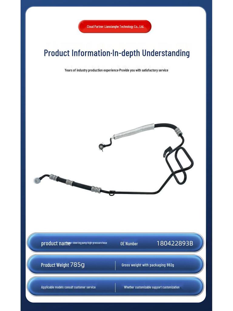 Servolenkungspumpe Hochdruckschlauch 180422893B - Modell 422062, Ideal für Autoteile