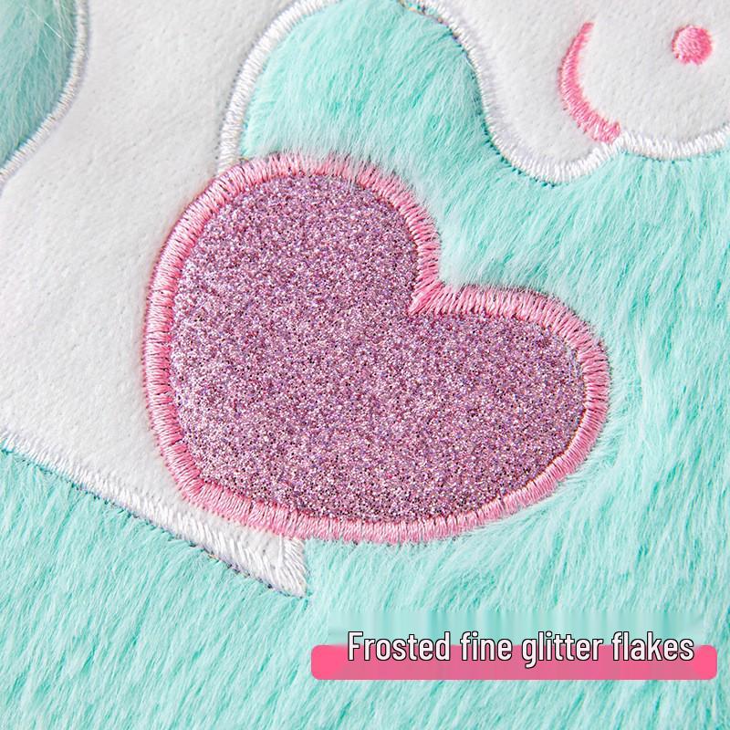 Unicorn Heart Macaron Color Plush Diary: A5 Student Cartoon Planner with Wireless Binding