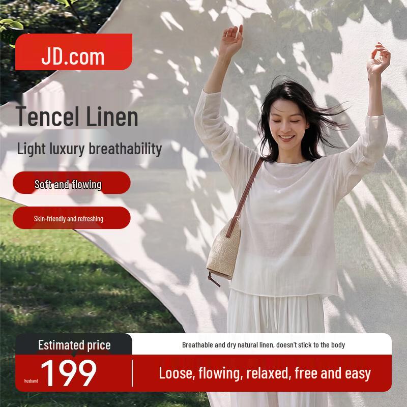 Women s Knitted Linen Blend Long Sleeve T-Shirt S