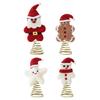 Christmas Tree Summit Ornament In Wool with Metal Spring Base for Indoor Holiday Arrangements and Home Styling